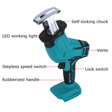 21v Cordless Reciprocating Saw (+2 FREE Batteries)